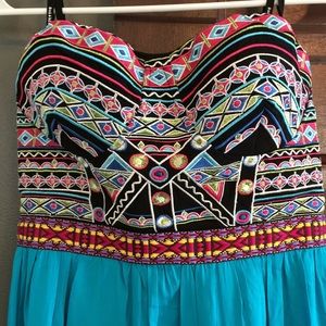New embroidered bodice soieblu brand maxi size M